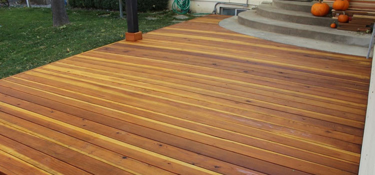 Smooth Redwood Decking in Studio City, CA